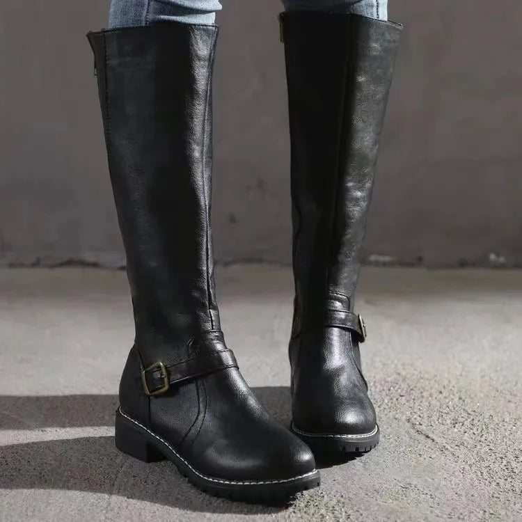 MARIELLE | ORTHOPEDIC LEATHER BUCKLE BOOTS