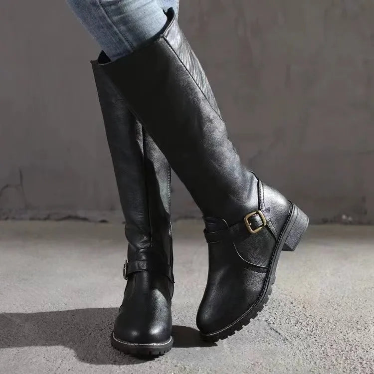 MARIELLE | ORTHOPEDIC LEATHER BUCKLE BOOTS