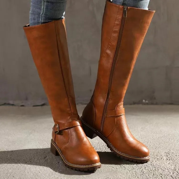 MARIELLE | ORTHOPEDIC LEATHER BUCKLE BOOTS